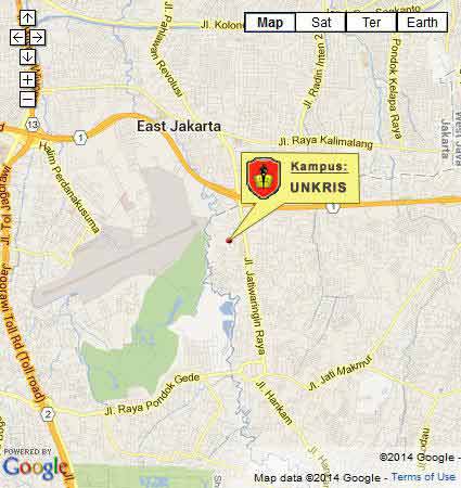 Peta Lokasi MH UNKRIS Jakarta Nomor